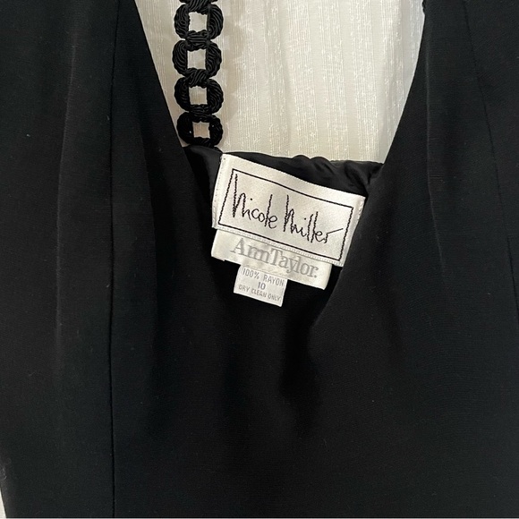 Nicole Miller Black Embellished Backless Bodycon Dress - Picture 6 of 9